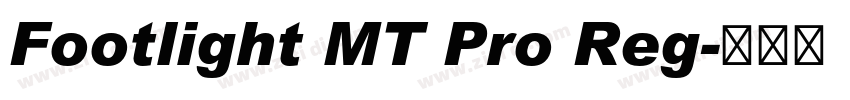 Footlight MT Pro Reg字体转换